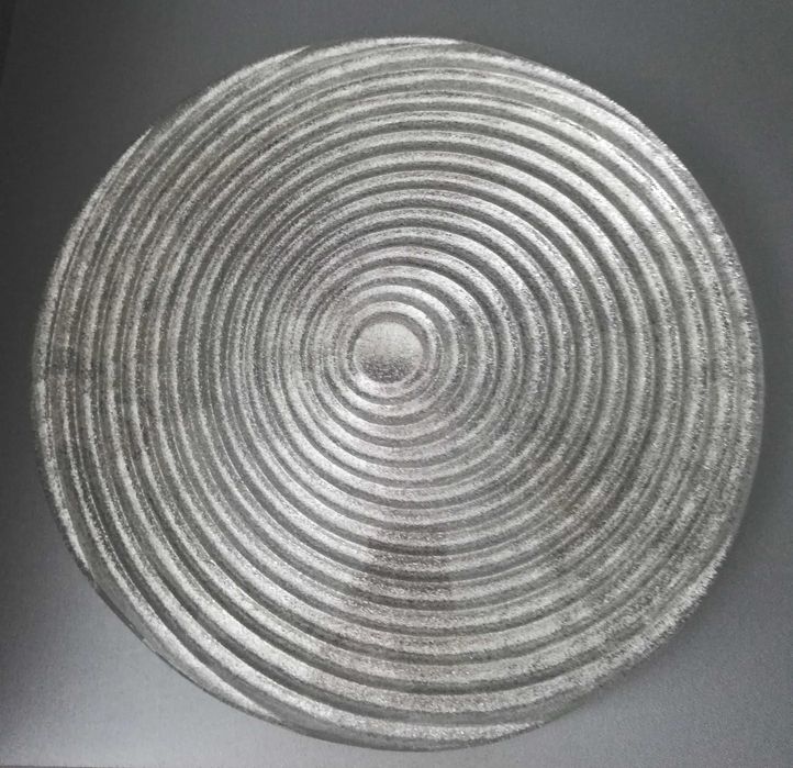 Сребърно плато с малка чинийка