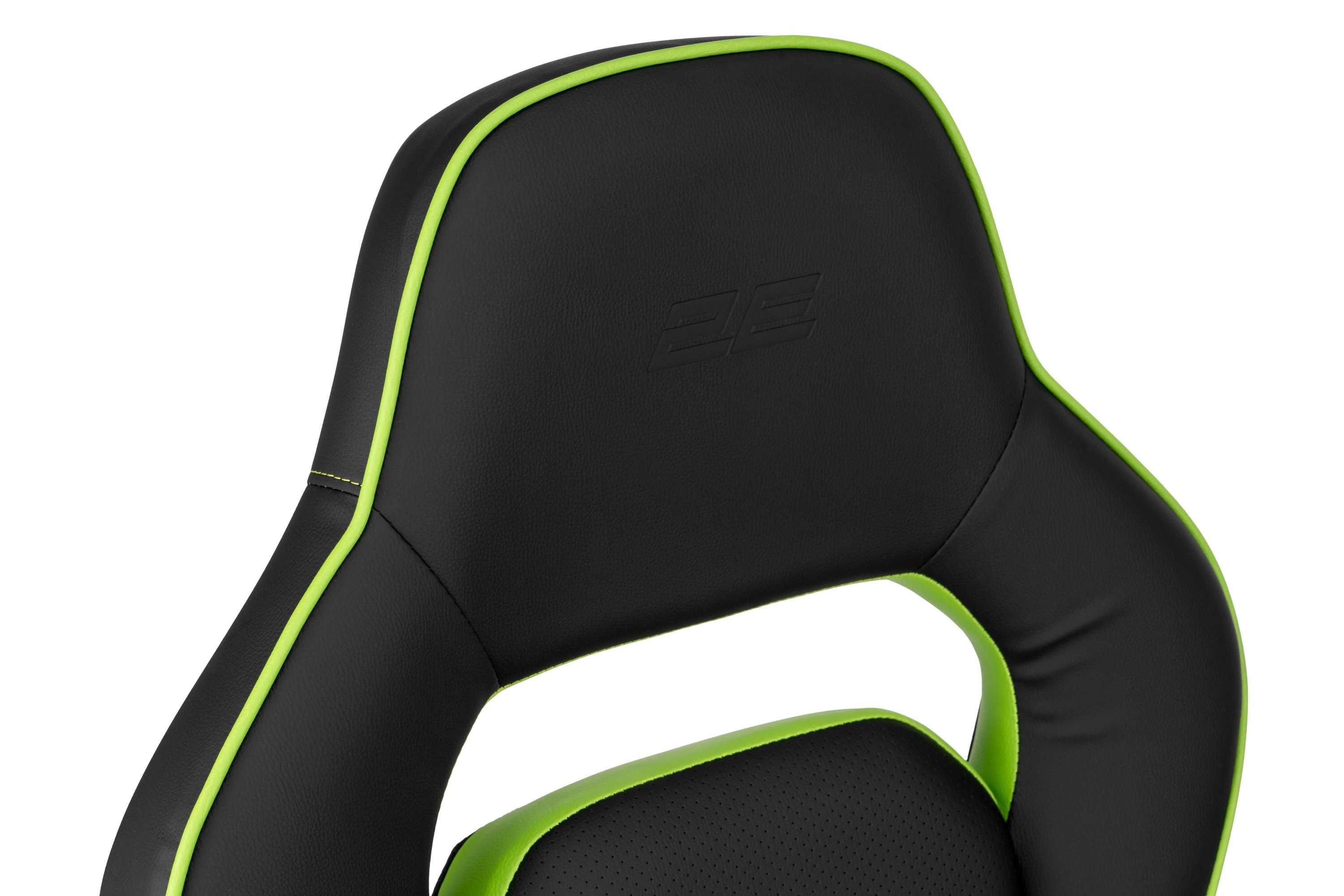 2E Gaming Chair HEBI Black/Green (2E-GC-HEB-BK)