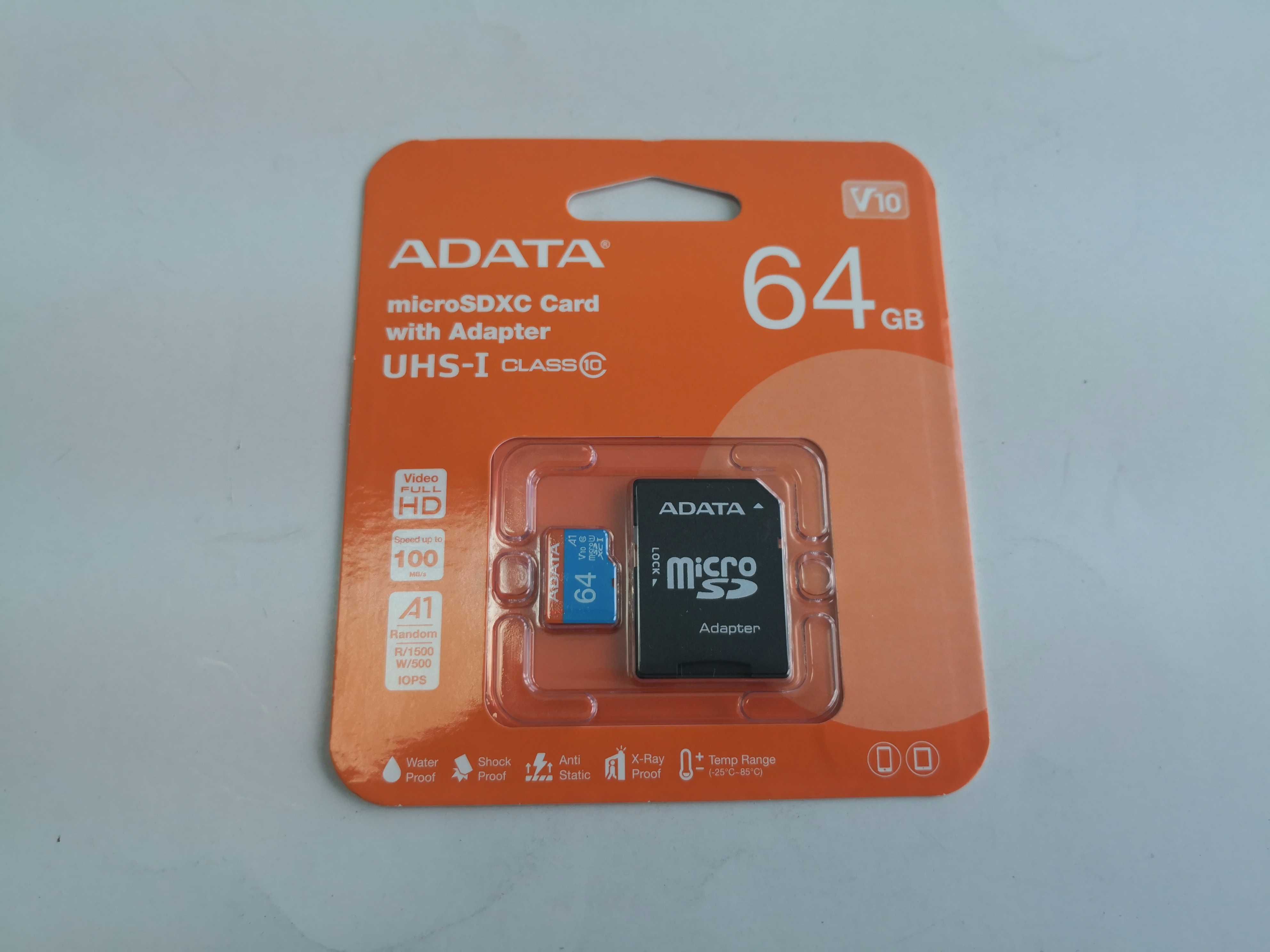Card de memorie microSDXC cu adaptor 64 GB Adata