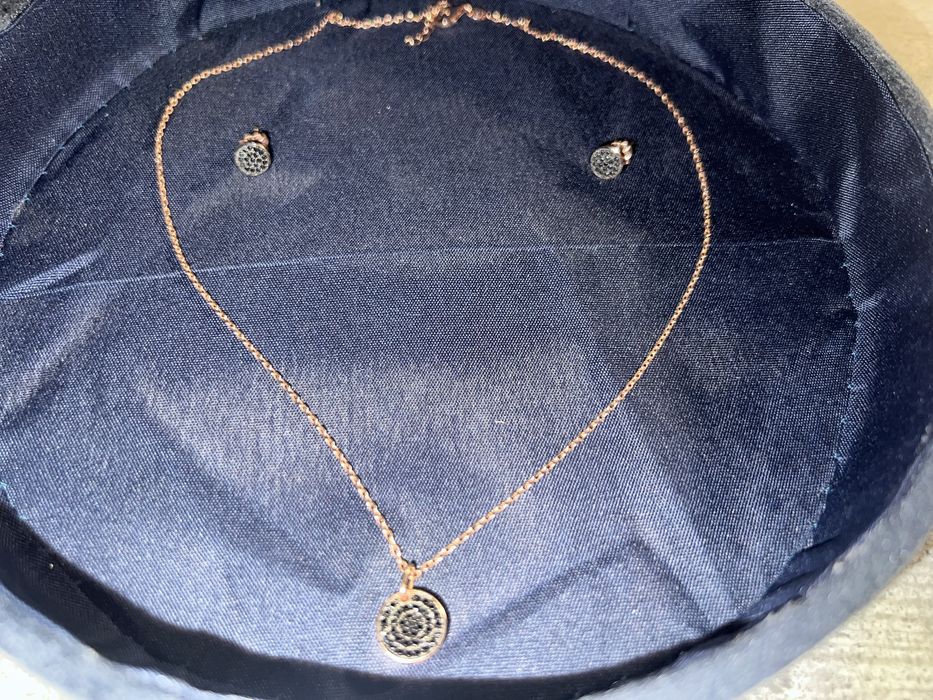 Set de argint colier și cercei