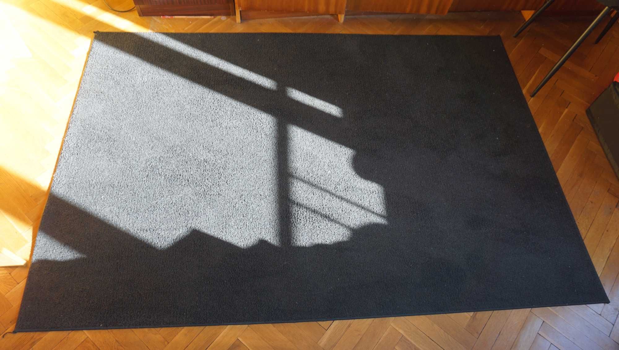 Килим, черен, къса нишка, IKEA, 133x195 см