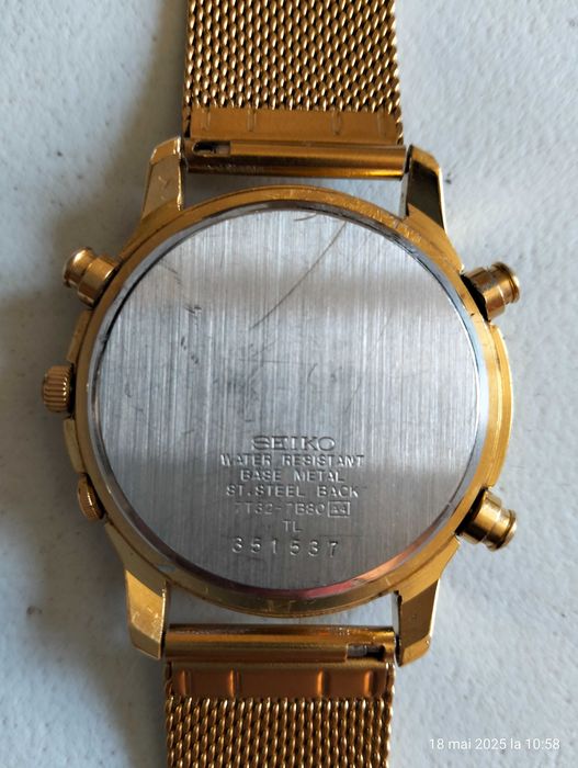 Ceas Seiko alarma, data, tachymeter/chronohraph !