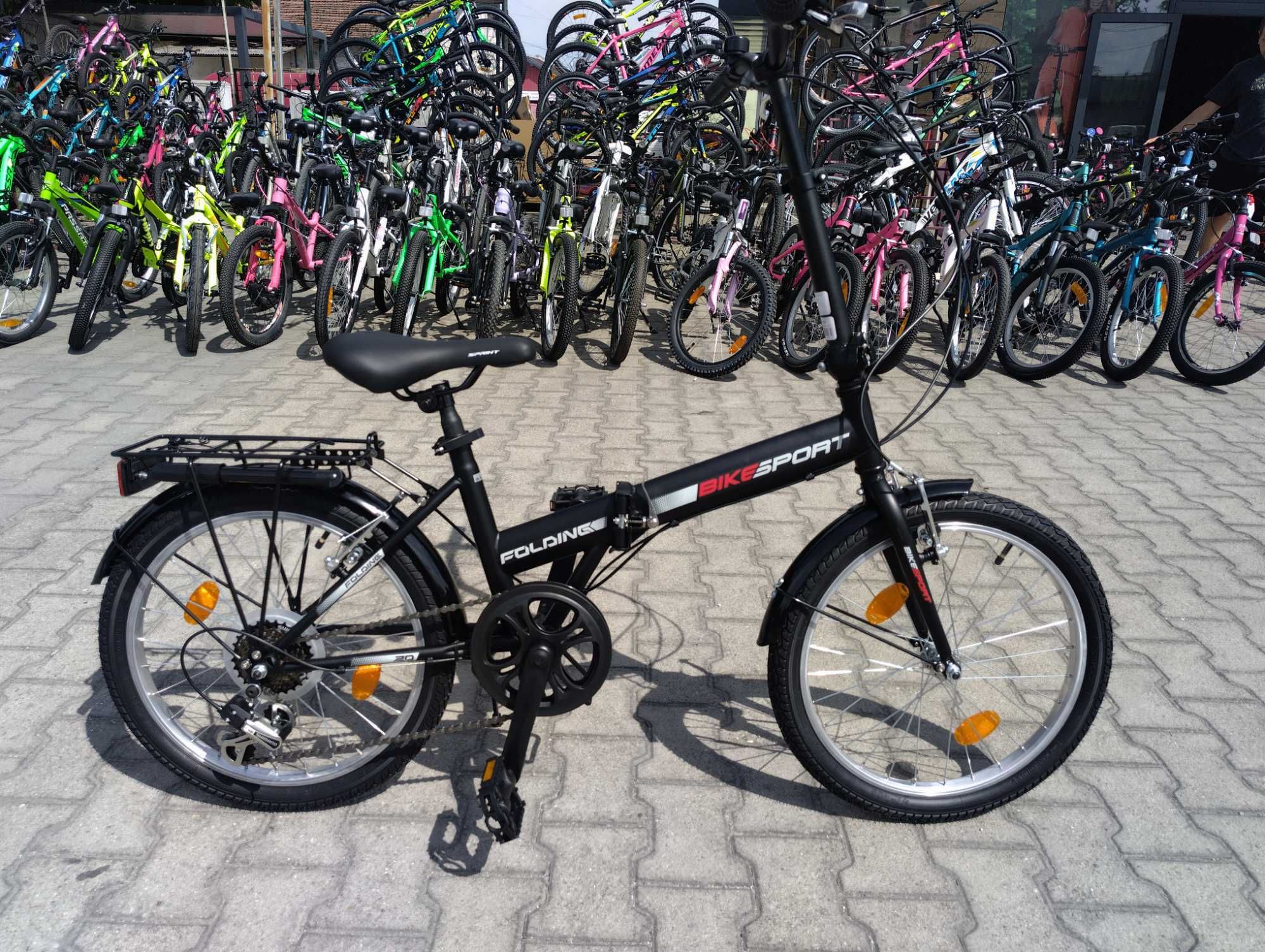 SPRINT Сгъваем велосипед 20" BIKESPORT черен