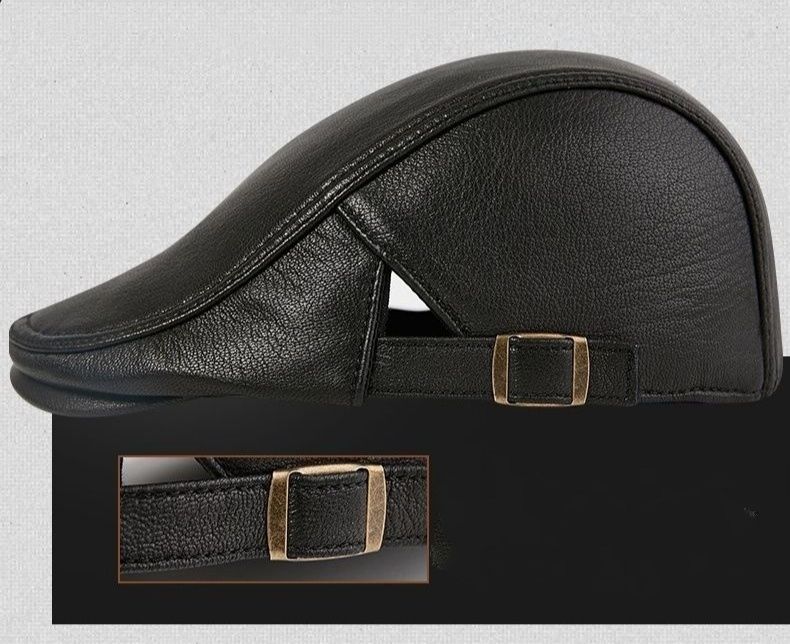 Мужская кепка шапка козырек из натуральной кожи мужской табий кожа хак