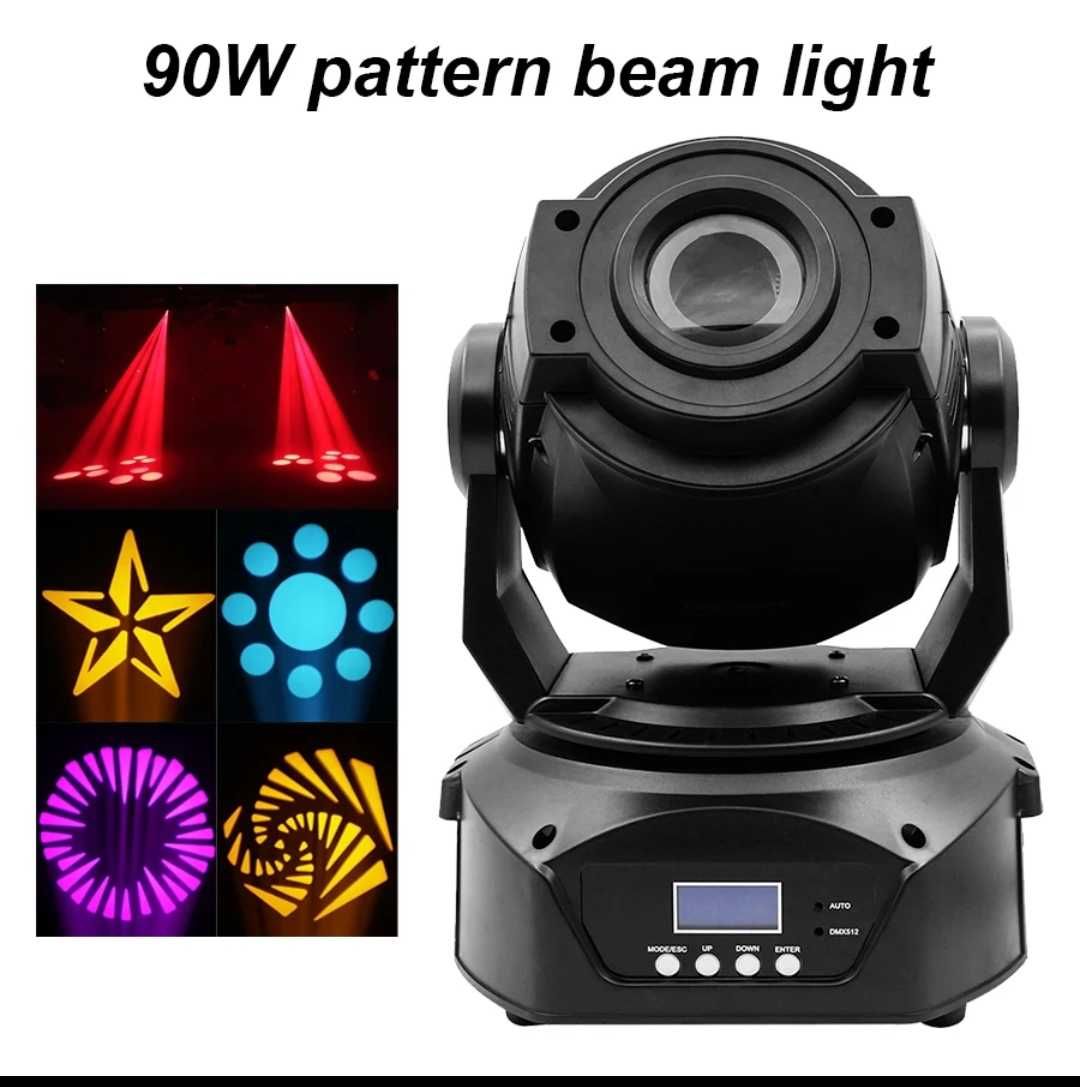 Moving Head 90 W Beam Light Spot Gobo - bucăți 4