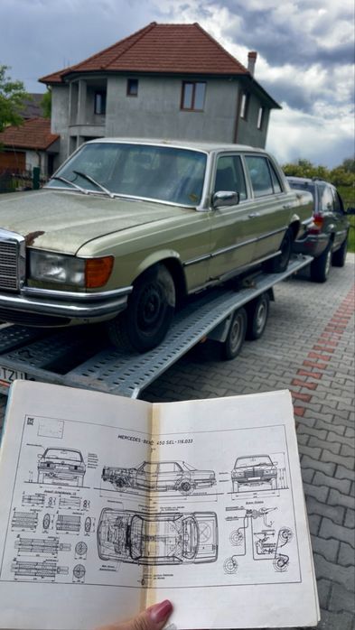 Mercedes-Benz 450 SEL 1973 – Clasic de colecție, proiect restaurare