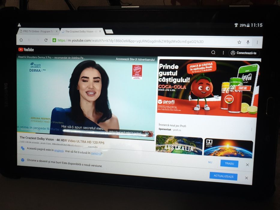 Tableta samsung cu ecran mare