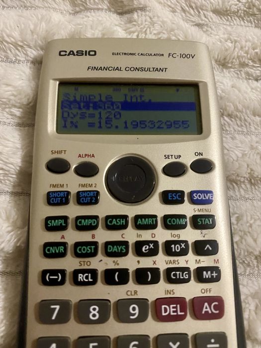 Calculator financiar Casio FC 100V - examene ASE, banca, economie