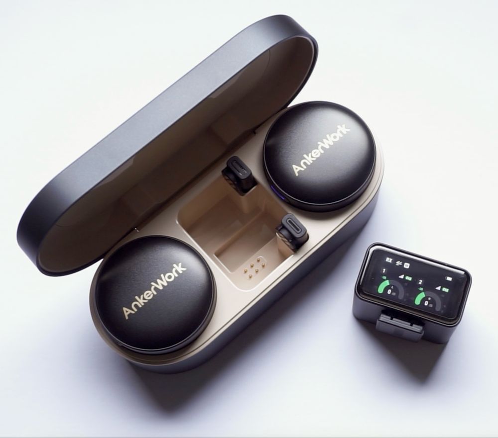 AnkerWork M650 Безжични микрофони 2+1 Сет Pro Noise Cancellation 200m