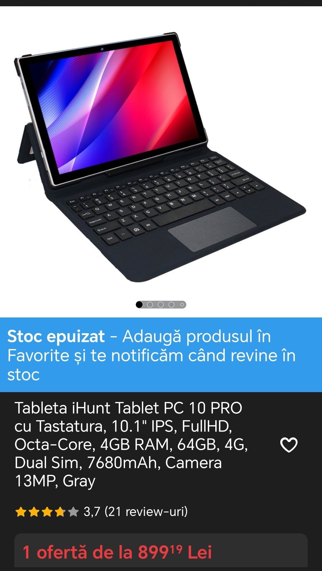 Tableta 10 inch + tastatură cu garanție