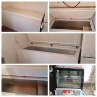 Морозилка и витриный холодильник
