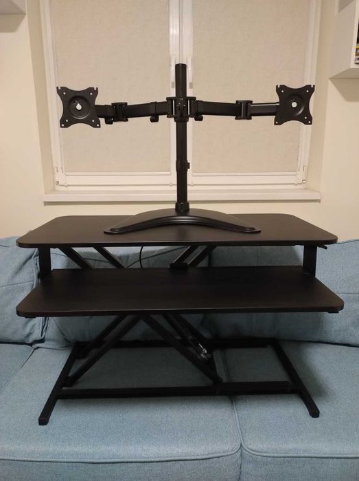 Stand desktop reglabil A+ SDL30, 800x400mm, negru