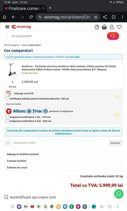 Dualtron Mini Limited 52 V, 21 Ah. Trotineta premium. Preț fix !