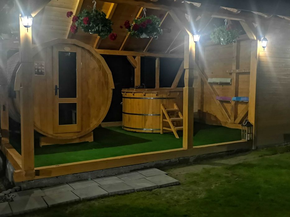 Sauna exterioara tip butoi/ ciubar (barrel sauna)