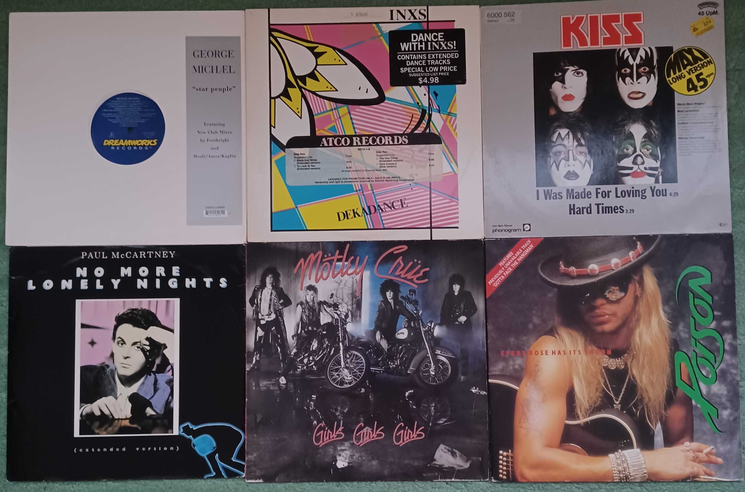 Discuri vinil maxi-single David Bowie, Freddie Mercury, Kiss, Prince