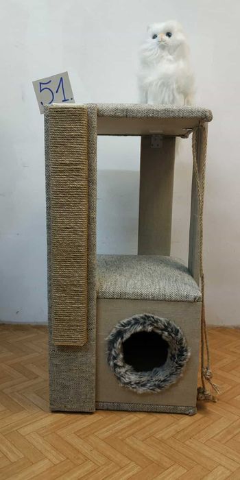 НОВИ Котешки катерушки с къщичка – 80 см ОБЛЕН