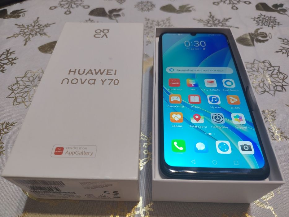 Бартер за iPhone ! Смартфон Huawei nova Y70, 128GB, 4GB RAM, 4G, Black