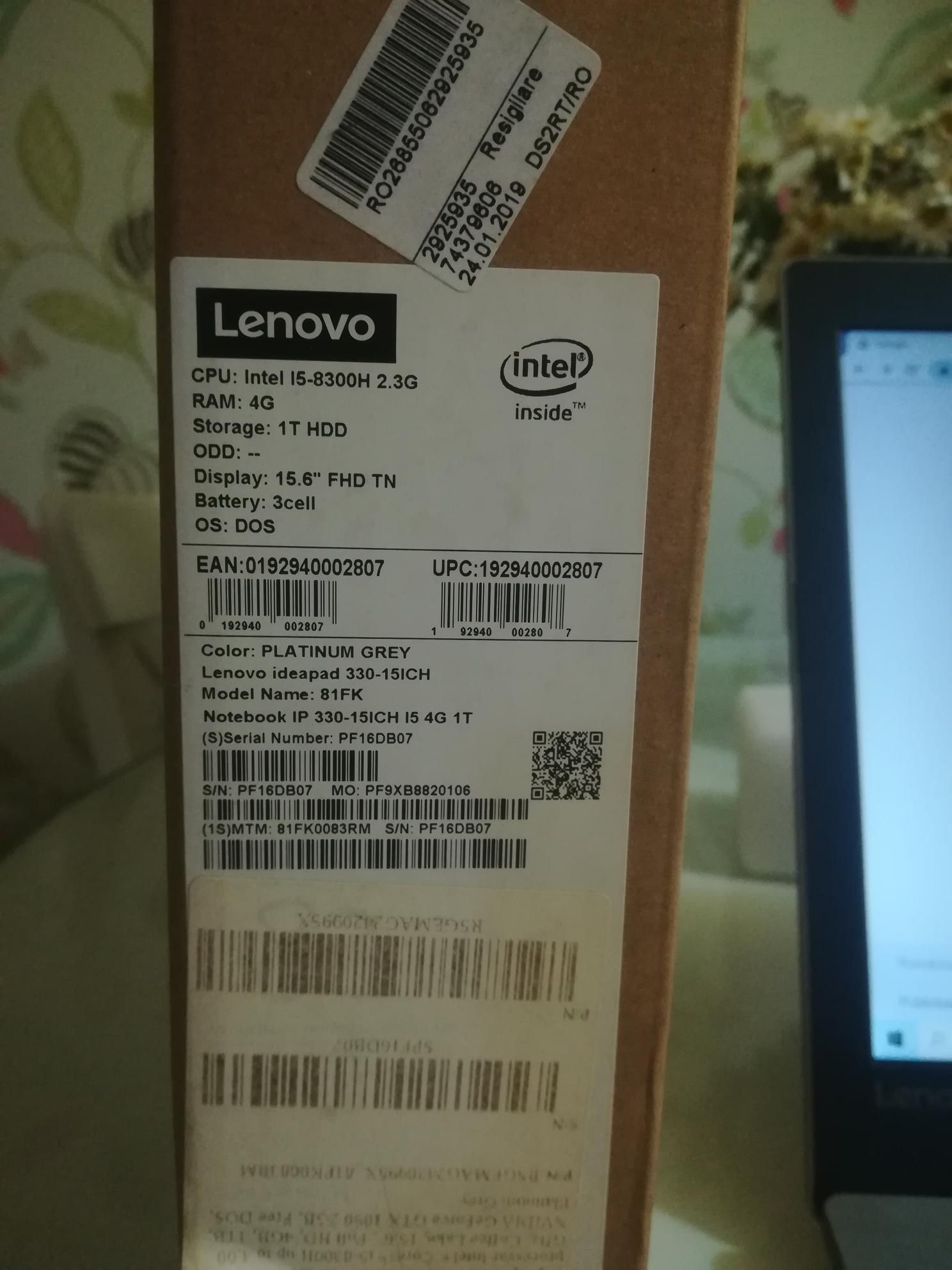 Lenovo IdeaPad 330-15ICH i5-8300H SSD 1TB, GTX 1050 - pt gameri