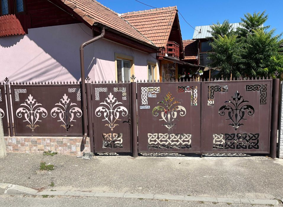 Gard panou metalic, gard ornamental metalic