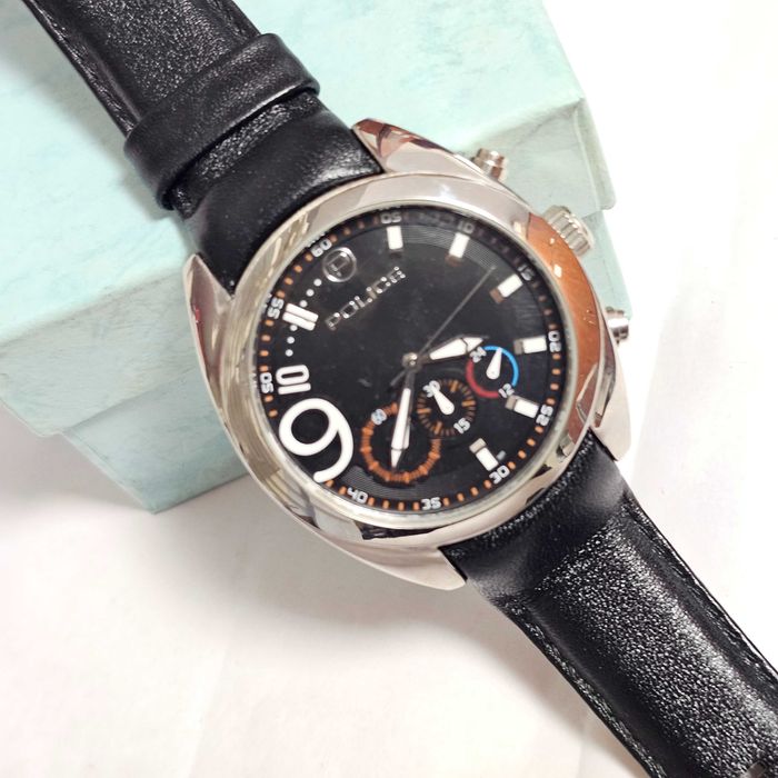 Ceas barbatesc Police, curea piele - oferta