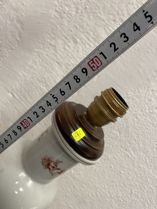 Голяма настолна лампа от порцелан немско производство