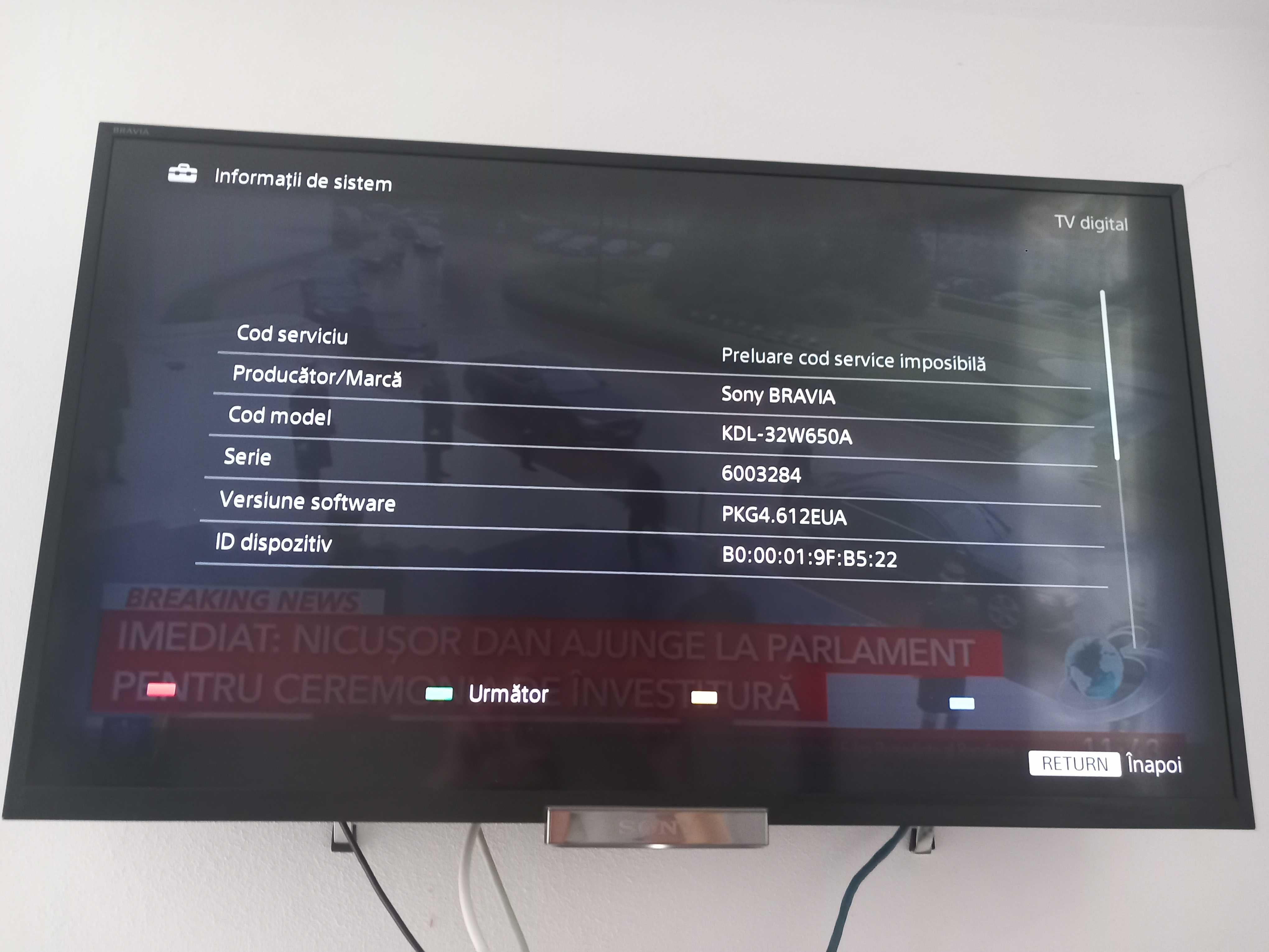 TV Sony Bravia KDL-32W650A
