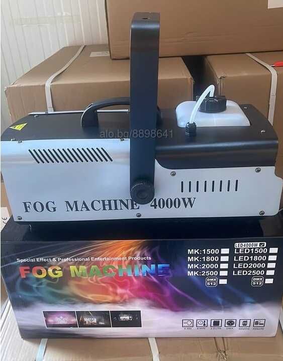 Mашинa за пушек дим с лед осветление и дистанционно 1000W 4000W