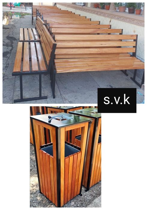 Sc vindem banci si cosuri pentru gunoi,livrare in toata tara