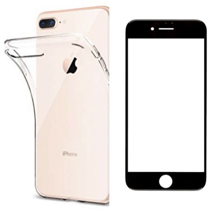 Husa Silicon Premium si Folie Sticla Safe Glass Iphone 7/8 Plus SE 16E