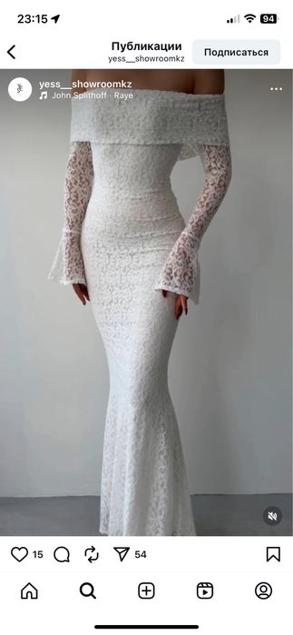 Элегантное белое платье из кружева