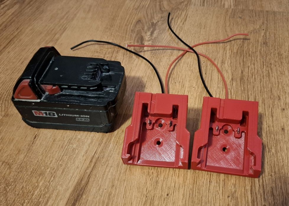 2 buc adaptor acumulator cu borne și fire Dewalt / Makita / Milwaukee
