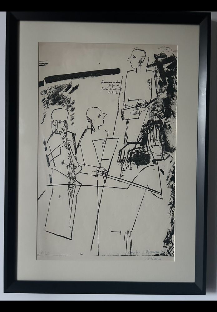 Litografie Sorin Ilfoveanu-studiu 1975