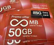 Мобилна сим A1 карта с включен неограничен интернит 15 дни+ 50 GB
