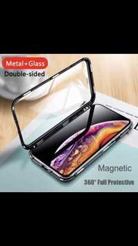 Vand husa-carcasa metal-sticla pt Iphone 8+ magnetica anti-zgarier