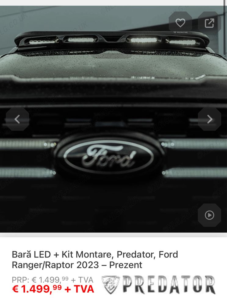 Bara LED ford ranger