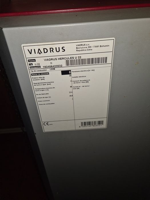 Centrala pe lemne viadrus & bonus boiler electric