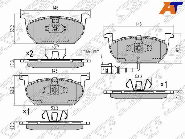Колодки тормозные перед Skoda Octavia