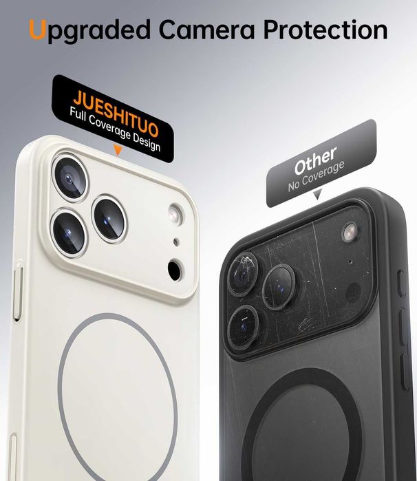 JUESHITUO Кейс за iPhone 17 Pro Max с Magsafe + протектор за екрана 9H