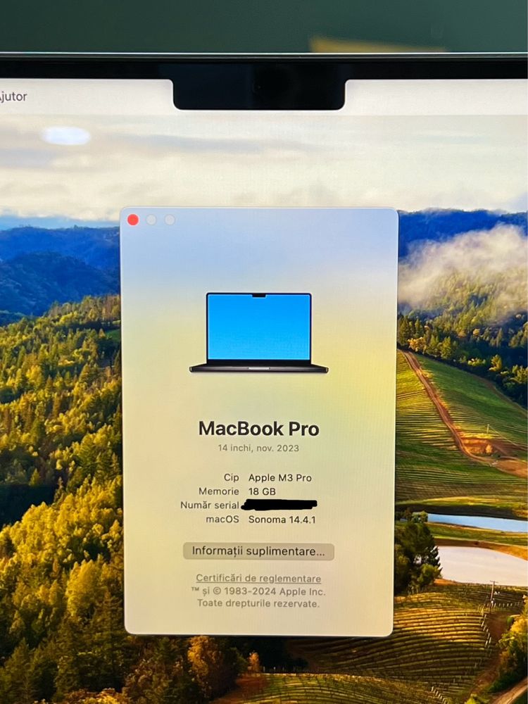 FIXLY: Laptop Apple MacBook Pro 14’’ cu procesor Apple M3 Pro, 18GB