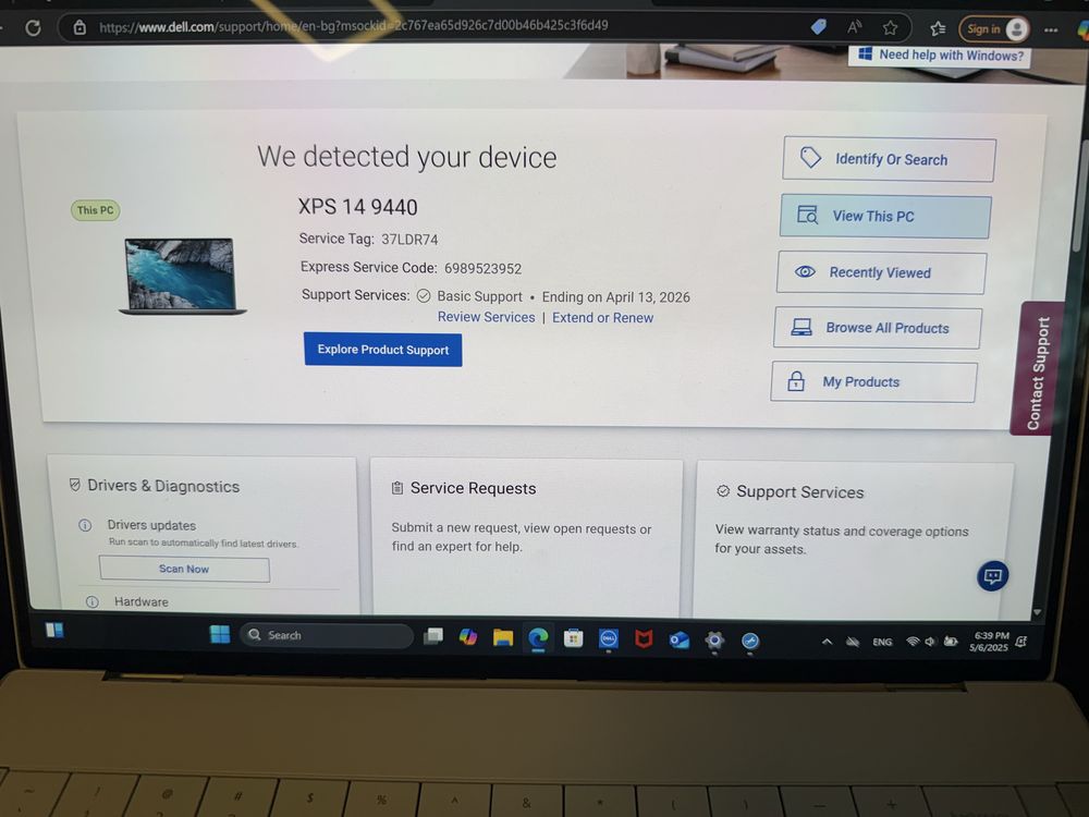 НОВ Dell XPS 14 9440, OLED Touch Screen, Intel Core Ultra 7, 32GB, 1TB