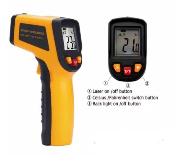 Бесконтактный пирометр ( не предназначендля людей) , от -50 до +400°C,