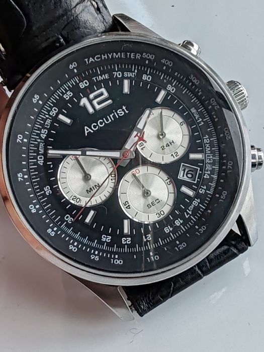 Ceas Accurist Chronograph AM-PM Quartz 43 mm