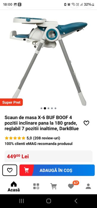 Scaun de masă Buf Boof X-6