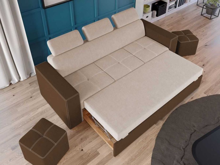Canapea Paloma Crem / Maro - Transport Gratuit in 4-10 zile