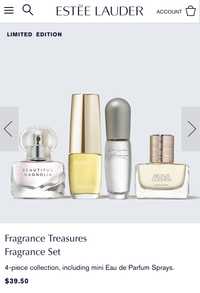 Estée Lauder Fragrance Treasures Fragrance Set набор духов