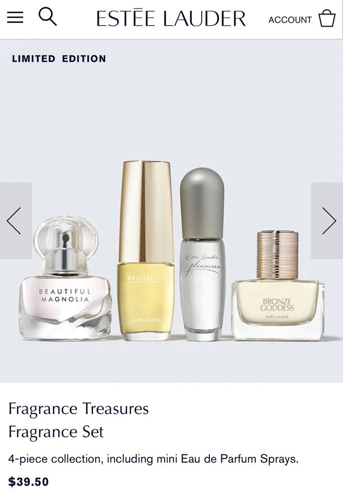 Estée Lauder Fragrance Treasures Fragrance Set набор духов