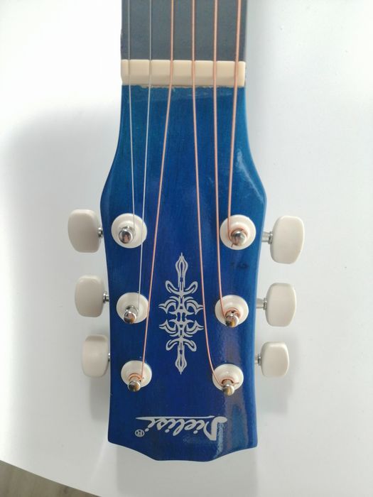 Chitara clasica din lemn, Cutaway Country Blue, 95 cm, albastru