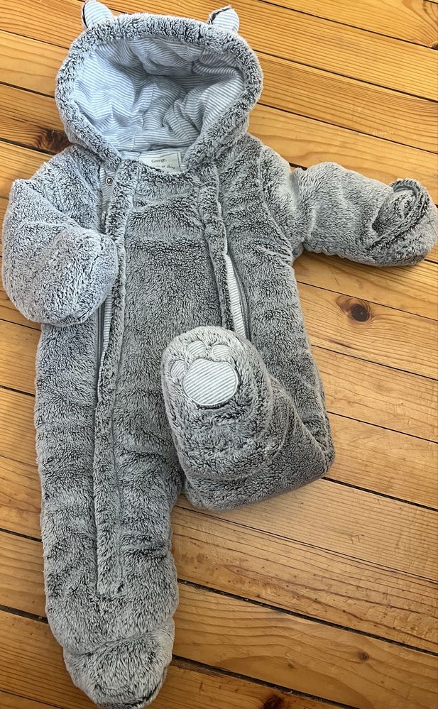 Бебешки космонавт George, сиво мече