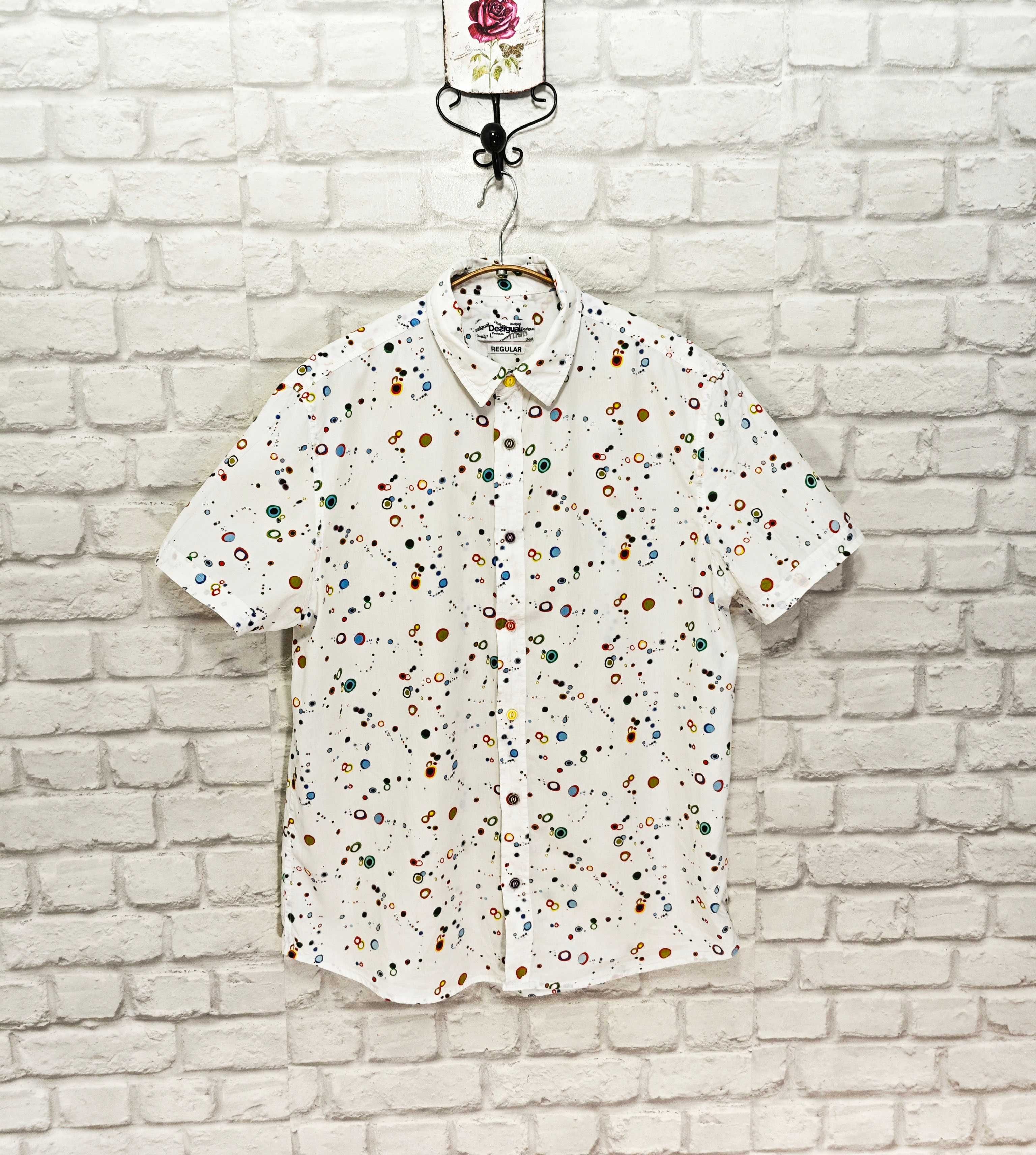Desigual Оригинална мъжка риза с къс ръкав размер L