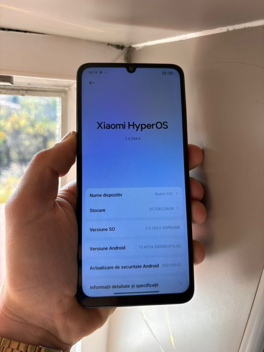 Xiaomi Redmi 13C Black, Dual SIM, Memorie 256GB, 8+4GB RAM - IMPECABIL